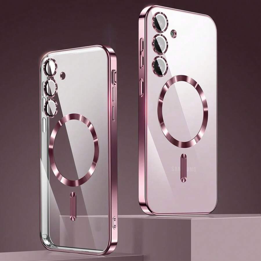 适用于三星 Galaxy S26 Ultra A06 A16 A26 A36 A56 S25 Ultra S24 Ultra S25 FE 的奢华 TPU 磁吸透明手机壳，内置摄像头保护盖，采用奢华电镀软 TPU 材质，透明防震超薄保护套，也适用于 17、17e、16、15、14、13、12、11 系列、17 Pro Max 等机型。这款手机壳是 17 Pro Max 的理想磁吸手机壳，也是生日礼物和周年纪念礼物的绝佳选择。