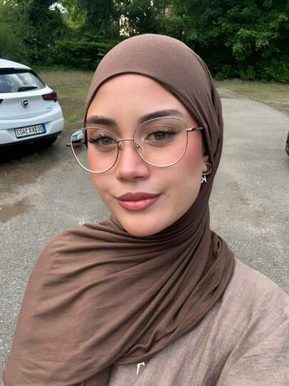 1 st mjuk enfärgad hijab för kvinnor, huvudduk för vardagsbruk, enfärgad lång halsduk i sidenblandning, stickad abaya-accessoar för klänning