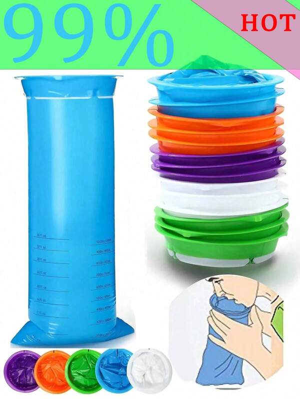 15 Bag5/1 قطعة أكياس Vo قابلة للتخلص منها، أكياس Emesis مقاومة للتسرب، حقائب مرض حركة السفر، مناسبة للبالغين والنساء الحوامل، لوازم التنظيف، أدوات منزلية
