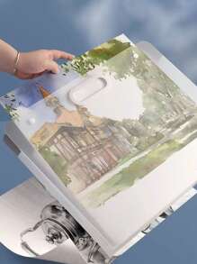 4K Plastic Art Portfolio, Large Art Portfolio With A3 With Handles, Waterproof Work Portfolio Folder For Artwork, Art Storage Box For DIY Diamond Painting Sketch Photography Posters