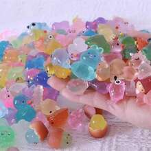 5/10/30/50/100pcs Glow-In-The-Dark Resin Animals, Resin Realistic Mini Glow-In-The-Dark Small Animals, DIY Cartoon Toys Micro Landscape Decor, Surprise Gift Pack, For Craft Dollhouse, Pranks, Garden Decor, Miniature Figurines, Toys, Miniature Statues, Turtles, Resin Animals, Mini Toys - Multicolor - View 4