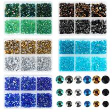2000/1580pcs/Box 2mm/3mm/4mm/5mm/6mm Flat Bottom Resin Rhinestones, Handmade DIY Resin Accessories For Clothing, Shoes, Decoration (Optional Rhinestone Pen And Glue)