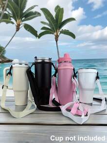 Correa para botella de agua para vaso Iceflow, cuerda para el hombro, soporte para vaso, accesorio compatible con , correa ajustable para el hombro de la botella de agua, correa de bolso cruzado de poliéster para vasos, regalo para el Día de la Mujer, Día de San Valentín, Pascua, accesorio para agua para viajes y actividades al aire libre (vaso no incluido) - Ver 3