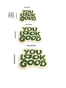 1pc "You Look Good" Asymmetrical Shaped Plush Rug, Machine Washable, Home Decor For Living Room, Bedroom, Bathroom, Kitchen