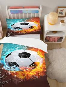 1/2PCS 婴儿床两件套，1 个羽绒被套+1 个枕套，采用数码印花图案的涤纶面料制成，亲肤、透气、不闷热、可机洗、不褪色，适用于儿童卧室，可单独购买 1 个枕套（不含枕芯或羽绒被套）