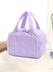 حقيبة منظم مستحضرات التجميل قطعة واحدة، حقيبة أدوات التجميل محمولة باليد، حقيبة سفر متعددة الوظائف، سعة كبيرة، تصميم مقسم، مقاوم للماء، مناسبة لمستحضرات العناية بالبشرة والمكياج والفرش والمستلزمات الصحية، حقيبة سفر للمدرسة والعطلات والعودة إلى المدرسة، حقيبة مكياج وحقيبة سفر للنساء