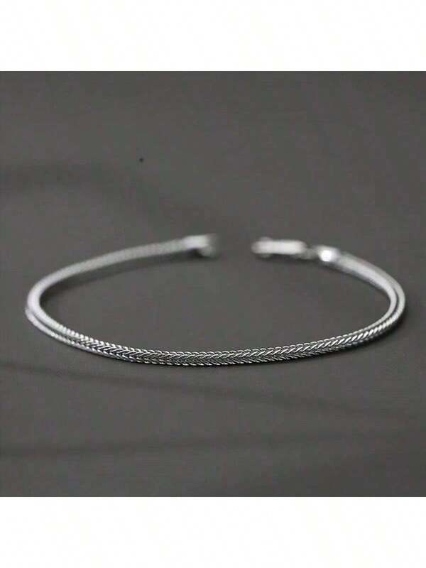 1pc Fashionable Stainless Steel Fox Tail Bracelet, Minimalist Daily Casual Accessory For Men Halloween Accessories Punk