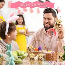 1/6/12 件迷你熊 4.7 英寸熊娃娃散装柔软迷你毛绒动物，适合 DIY 钥匙链，适合毕业日婴儿洗礼婚礼派对礼物。