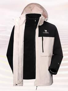 CAMEL CROWN Outdoor Men's Three-In-One Down Jacket Waterproof Cold-Resistant Mountaineering Jacket - Phantom Dark Oak Ash - View 3