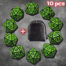 D-N-D 多面骰子（100 个）带骰子袋，兼容 D&D RPG MTG 角色扮演桌面游戏（D20 骰子，10 种颜色 - 100 个） - 彩色 - 查看 15