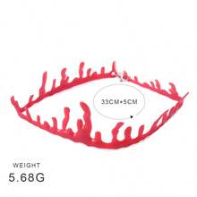 1 pieza Collar de estilo oscuro y sangriento de vampiro de horror para decoración de Halloween, collar de sangre falsa personalizada y creativa para KTV, casa embrujada - Rojo - Ver 11