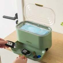 Caja de pañuelos con tapa abatible - Dispensador de toallas de papel de gran capacidad para el escritorio para la sala de estar / Contenedor de almacenamiento doméstico