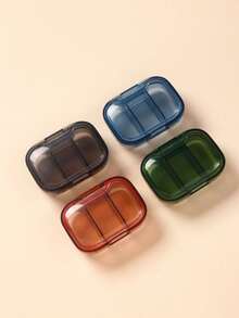 Mini cutie portabilă cu 3 compartimente pentru pastile, recipient pentru depozitarea tabletelor, cutie săptămânală pentru pastile, dozator de medicamente. Cutie pentru medicamente multifuncțională, cutie de depozitare pentru medicamente, cutie portabilă sigilată pentru medicamente, cutie de călătorie pentru medicamente, mini cutie portabilă de depozitare pentru pastile, cutie de călătorie impermeabilă și rezistentă la umiditate, cutie de depozitare pentru medicamente de călătorie