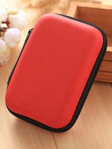 6/1pc耳机包 数据线收纳盒 收纳袋 方形收纳盒 便携耳机收纳包 迷你零钱收纳包 多功能收纳包 化妆包 数据线 香水收纳包 - 彩色 - 查看 22