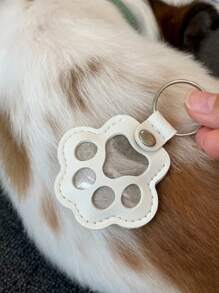 1pc Commemorative Leather Pet Hair Keepsake Bag - Multipurpose Portable Keychain, Suitable For Cats And Dogs, Pet Memorial Hair Storage Box