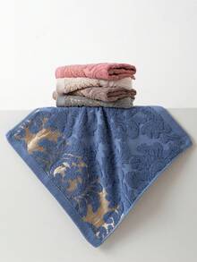 1pc Brown Simple Lightweight Thin Bath Towel, 70*140cm Floral Jacquard Pattern, Suitable For Adults, Swimming, Bathing, Kitchen, Face Washing, Hand Towel 34*74cm Or 34*34cm Handkerchief, Quick Dry, Absorbent, Soft, Suitable For Bathroom, Kitchen, Travel, Holiday Gift, Gym, Beach, Hotel, Salon, Outdoor Shower Towels For Beauty Salon, Hotel Sports,Home Essentials, Towel, Skin Care - Brown - View 4