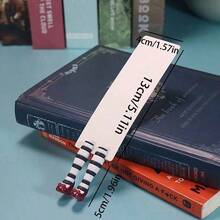 1pc Creative 3D Shaped Bookmark, Made Of PVC Material, Fun & Cute Bookmark With English Text, Allows Self-Design, DIY Accessory For Readers & Book Lovers, Book Decor, Book Stand Gifts Birthday Graduation - Multicolor - View 7