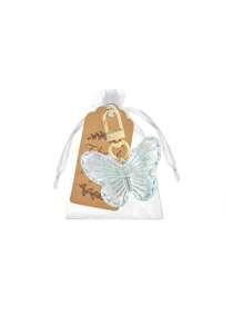 1pc/8pcs/16pcs Creative Butterfly Keychain Set,Colorful Butterfly Keychain Set,Comes With Transparent Hard Cloth Bag,Thank You Label,DIY Keychain,Creative Keychain,Backpack Pendant,Bag Accessories
