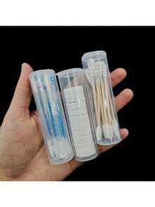 1/2/3/5pcs Sewing Needle Storage Tubes With Lids - Ideal For Embroidery, Felt And Sewing, DIY Gifts, Sewing Supplies And Accessories; Toothpick Storage Box; Cotton Swab Storage Bucket; Alcohol Wipe Plastic Container; Plastic Storage Jar; Compressed Wet Wipe Bucket - Multicolor - View 2