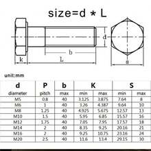 4 piezas de tornillos de montaje M8-25 mm, también adecuados para muchas industrias como la construcción. - Negro - Ver 6