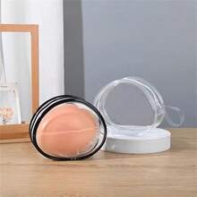1pc PVC Silicone Invisible Bra Bag Chest Patch Storage Bag, Multi-Function Transparent Bag, Sun Protection Skin Care Storage Bag, Travel Portable Milk Patch Waterproof Storage Bag - Multicolor - View 1