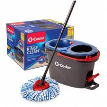 Clean Water Spin Mop Bucket System Hands-Free Wringing Microfiber Mop Head 2-Tank Design Removes 99% Bacteria Safe Hard Floors - Nhiều màu - Xem 2
