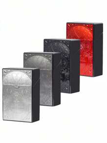 1 pieza Estuche de cigarrillos de plástico con diseño único de calavera con corazón, almacena 20 cigarrillos, caja de cigarrillos portátil y creativa, adecuada para hombres y mujeres, regalo, útiles escolares, funda de cigarrillos, almacenamiento de cigarrillos