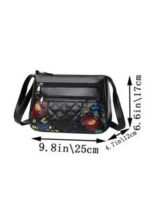 Nueva bolsa multifuncional para mujeres de mediana edad, bolso de madre, bolso de suegra, bolso de hombro y bandolera de cuero suave - Negro - Ver 7