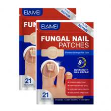 Sterke nagelstrips - 1 verpakking 21 stuks, 2 verpakkingen 42 stuks, 3 verpakkingen 63 stuks - 8 uur nachtelijke nagelverzorging - Schimmelnagelstrips voor de gevoelige huid, eenvoudig aan te brengen