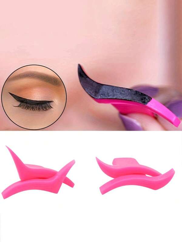 2 Stücke Silikon Eyeliner Schablonen, Eyeliner-Leitfäden, Katzenaugen- & Flügel-Eyeliner-Schablonen. Makeup-Vorlage für präzise Anwendung, kein Strom erforderlich, waschbar und wiederverwendbar Make-up Werkzeuge, Augen-Liner Schaben, schnelle EyeLine- Schablone, Badezimmer-Zubehör, Wimpern-Führungen, multifunktionaler Widrschutz, Lidschatten-Pinsel, wieder verwendbare Eyegine-Stabs, schnell und einfach Augen Make up, zeichnungsunterstützte Make Up Tools, Schnellvorlage unterstützte Augenliner Schnägel