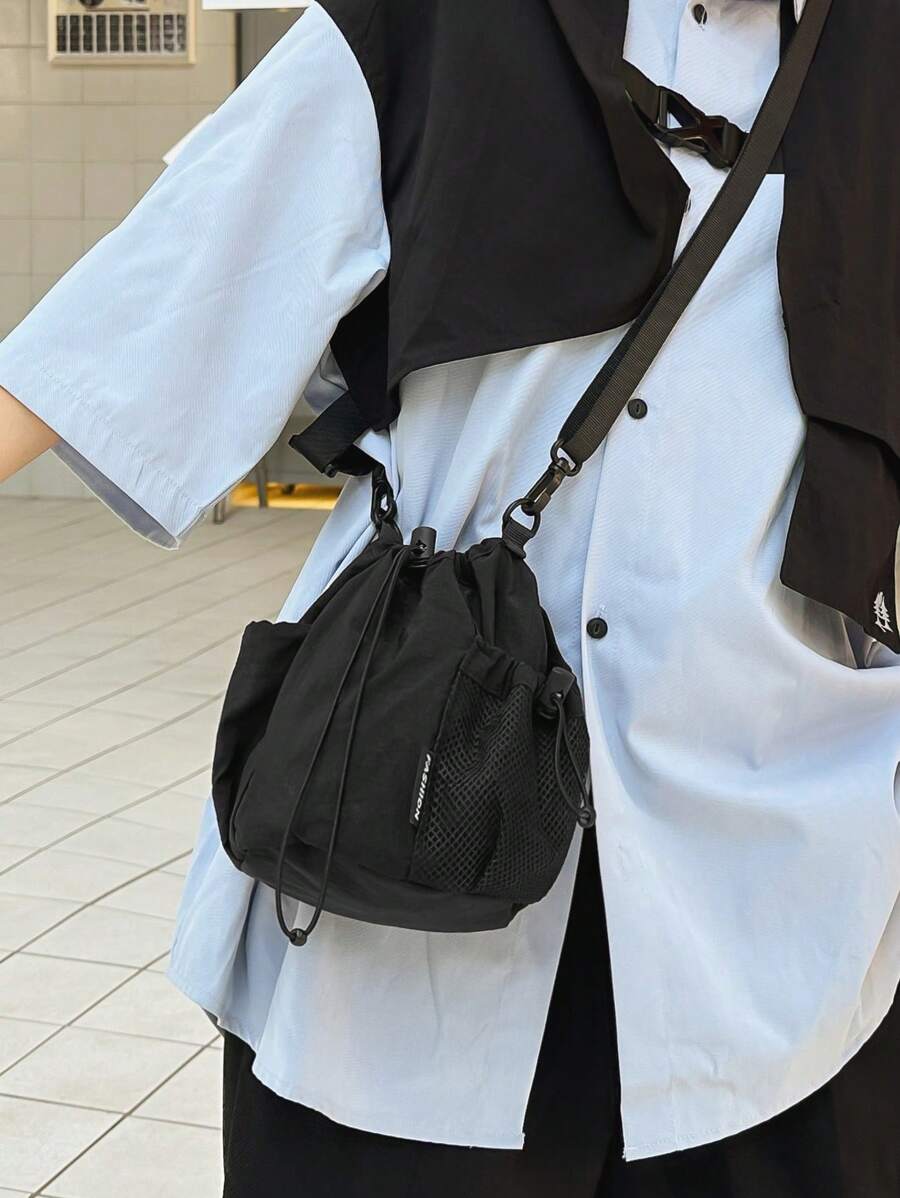 女士斜挎水桶包，全新简约百搭设计，时尚小巧，适合外出旅行，可装手机、钥匙、水瓶，度假必备 - 彩色 - 查看 1