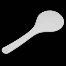Plastic Rice Paddle, Design Rice Scoop Spoon Server Restaurant Kitchen Cooking Utensil - White - View 3