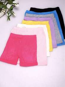 8 Pack Girls Bike Shorts Cartwheel Shorts For Girls Toddler Under Dress Dance Short Kids Biker Shorts Multicolor, For Outdoor - 混色(8件) - 查看 4