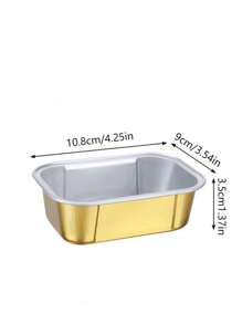 Thickened Aluminum Foil Box, Baking Aluminum Foil Paper Box, Air Fryer Tin Foil, Aluminum Foil Bowl, Pudding Cup, Oven, Basque - Metal Foil Paper Cupcake Liner, Suitable For Cheesecakes And Party Use. - Multicolor - View 14