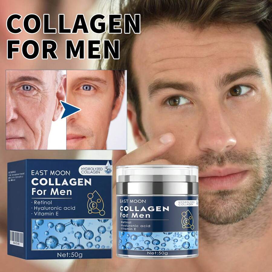 50/100g Men's Retinol Face Cream Collagen Wrinkle Remover Anti-Aging Fade Fine Lines Firming Lifting Soften Repair Skin Deeply Moisturizing Tighten Skin Care