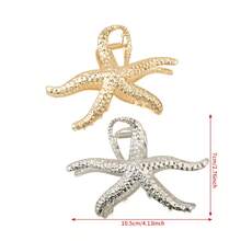 1个复古金属花朵发夹，大号金色鸢尾花，高级盘发夹，韩式后脑勺发饰，假日必备发饰，夏季沙滩发夹，度假发夹 - 彩色 - 查看 7