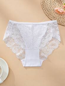6条装加大码女士白色蕾丝内裤 - 性感舒适内衣 - 彩色 - 查看 7