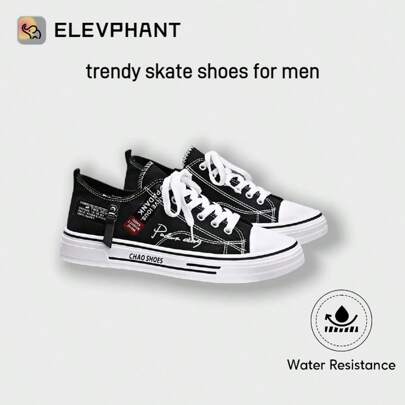 Zapatos de lona transpirables para hombres con elevador oculto, zapatillas de skate versátiles, zapatos deportivos casuales, para primavera/otoño