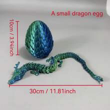1pc 3D Printed Giant Scaled Dragon Egg + 23.62 Inch Large Decorative Item, Home Gift, Party Gift, Halloween & Christmas Gift, Fashionable Scaled Dragon Decor