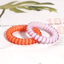 M32Pcs Spiral Hair TiesNo Crease Coil Hair Ties Phone Cord Hair Elastics Coils Candy Colors Spiral Bracelets Ponytail Holders Hair Accories For Women Girls5001 - 什錦顏色 - 查看 6