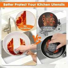 10/20 Pack Microfiber Wire Cleaning Pads - Double-Sided Reusable Kitchen Soap Washing Pads For Scratch-Free Dishwashing, Cutlery And Cookware Cleaning