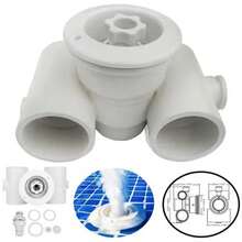 Accesorios de chorro hidráulico giratorio para bañera de masaje, adecuados para piscinas, piscinas de masaje, piscinas de spa y otras piscinas civiles. - Blanco - Ver 1
