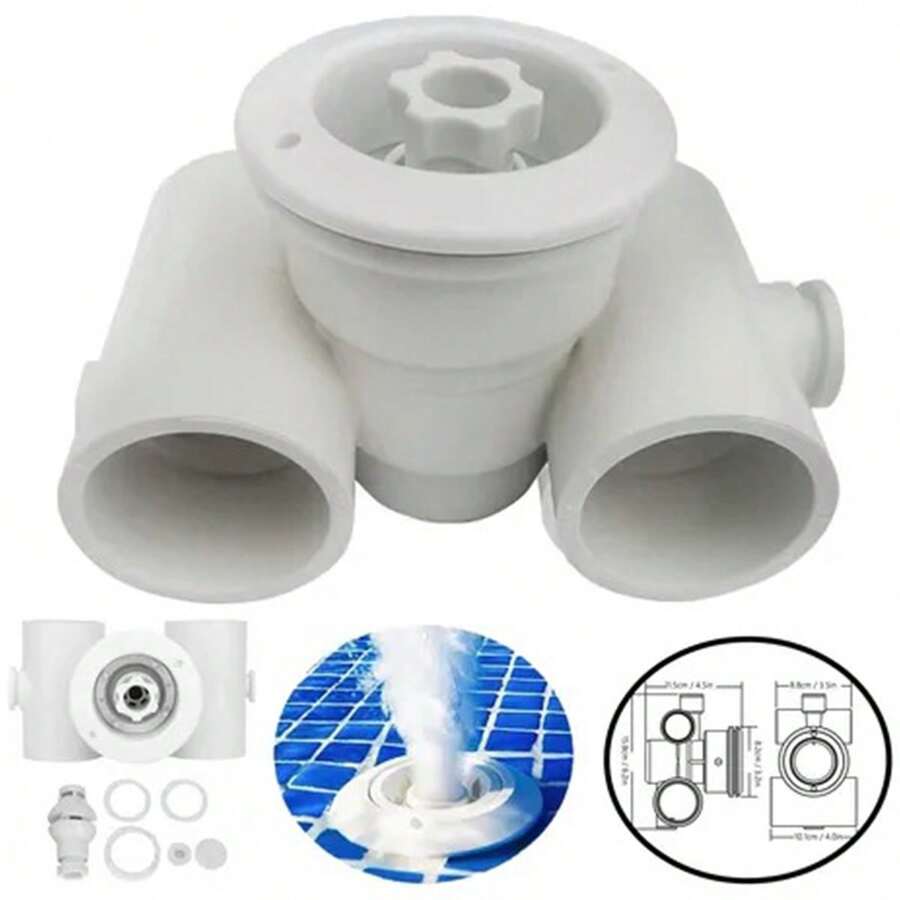 Accesorios de chorro hidráulico giratorio para bañera de masaje, adecuados para piscinas, piscinas de masaje, piscinas de spa y otras piscinas civiles. - Blanco - Ver 1
