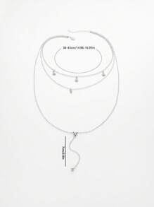 1 pieza Collar con colgante de estrella de ocho puntas de varias capas, joyería de diseño minimalista y de moda para mujeres, color dorado