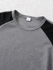 Set da 5 pezzi Magliette sportive a maniche lunghe con scollo rotondo, in tessuto a rete e inserti, adatte per ragazzi dai 7 agli 11 anni, per fitness, ciclismo, tennis, sport casual