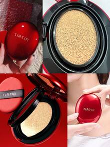 TIRTIR Mask Fit 紅色氣墊粉底液 全遮瑕、輕盈貼膚、緞面光澤妝感，韓系 BB 粉底，可疊加高遮瑕霧面粉底，輕盈遮瑕持久半霧面純素 18g - 22W柔米白 - 查看 9