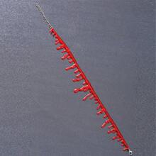 1 pieza Collar de estilo oscuro y sangriento de vampiro de horror para decoración de Halloween, collar de sangre falsa personalizada y creativa para KTV, casa embrujada - Rojo - Ver 10