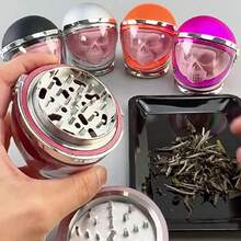 Metal Tobacco Grinder, Large 3"/78mm Creative Skull Helmet Design Superior Zinc Alloy Four-Layers Spice Grinder, Making Grind Tobacco More Delicate And Finely, Portable And Easier To Use(1 PC)