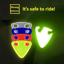 多色应急反光自行车尾灯 - 无需电池，增强山地自行车和公路自行车的可视性和道路指示