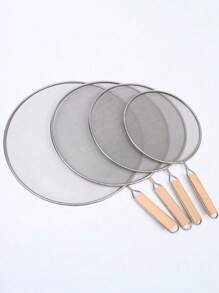 1 pieza Cubierta de red anti-salpicaduras de aceite, protector de salpicaduras con malla de acero inoxidable para sartén, olla de cocción